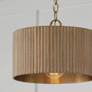 Reid 12.5'' One Light Semi-Flush Mount, White Wash and Matte Brass - Alternate Product Image 1.jpg