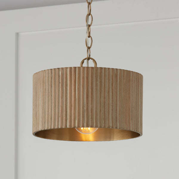 Reid 12.5'' One Light Semi-Flush Mount, White Wash and Matte Brass - Alternate Product Image 3.jpg