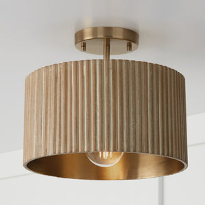 Reid 12.5'' One Light Semi-Flush Mount, White Wash and Matte Brass Alt 4.jpg