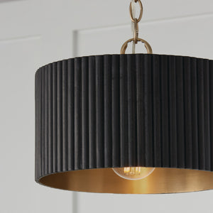 Reid 12.5'' One Light Semi-Flush Mount, Black Stain and Matte Brass - Alternate Product Image 1.jpg