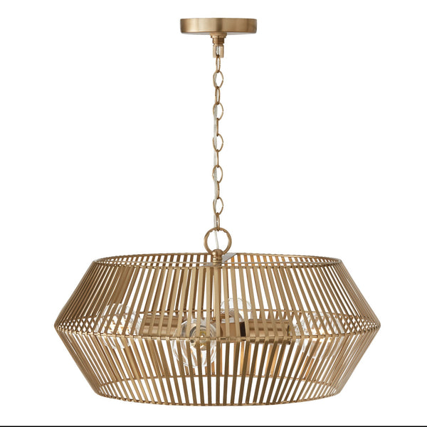 Kara 22'' Four Light Pendant, Matte Brass - Alternate Product Image 1.jpg