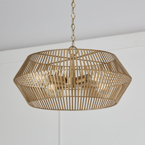 Kara 22'' Four Light Pendant, Matte Brass - Alternate Product Image 3.jpg