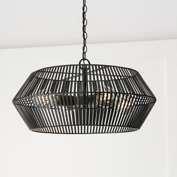 Kara 22'' Four Light Pendant, Matte Black - Alternate Product Image 3.jpg