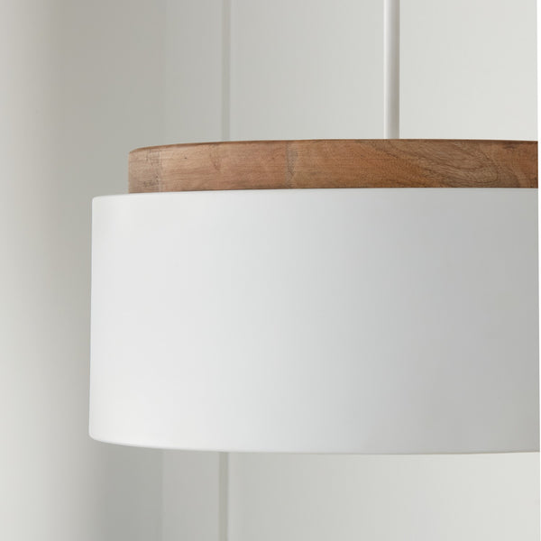 Aiden 18'' One Light Pendant, Light Wood and White - Alternate Product Image 2.jpg