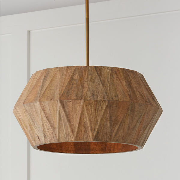 Nadal 22'' Four Light Pendant, Light Wood and Brass - Alternate Product Image 3.jpg
