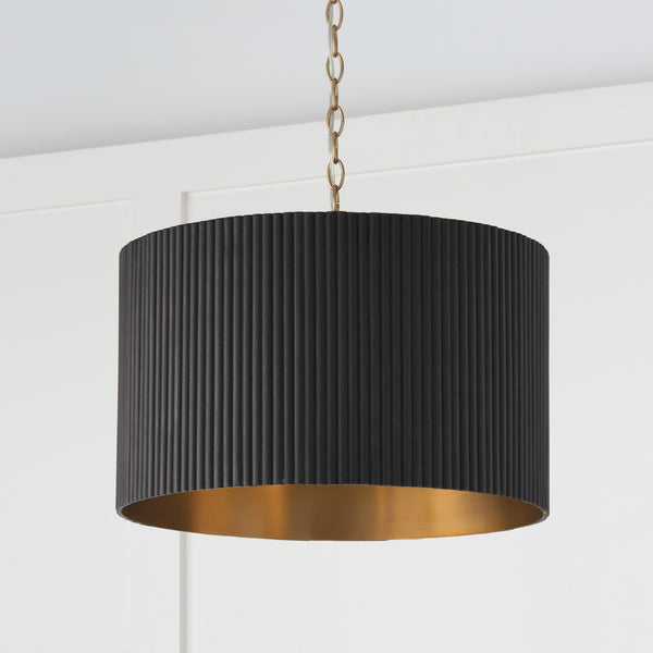 Reid 19.75'' Three Light Pendant, Black Stain and Matte Brass - Alternate Product Image 2.jpg