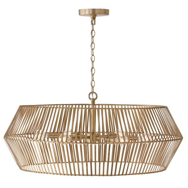 Kara 31'' Six Light Chandelier, Matte Brass - Alternate Product Image 1.jpg