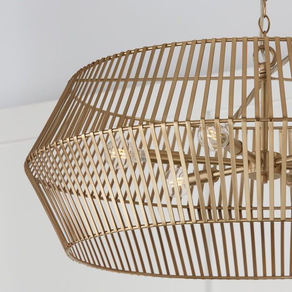 Kara 31'' Six Light Chandelier, Matte Brass - Alternate Product Image 2.jpg