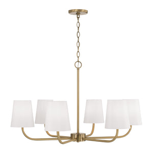 Brady 34.5'' Six Light Chandelier, Aged Brass - Alternate Product Image 1.jpg