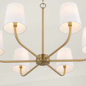 Brady 34.5'' Six Light Chandelier, Aged Brass - Alternate Product Image 2.jpg