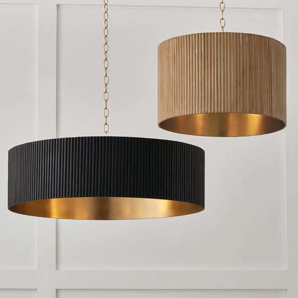 Reid 30.75'' Four Light Chandelier, Black Stain and Matte Brass - Alternate Product Image 1.jpg
