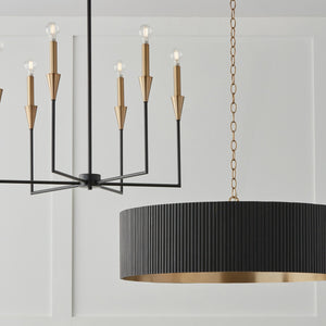 Reid 30.75'' Four Light Chandelier, Black Stain and Matte Brass Alt 4.jpg