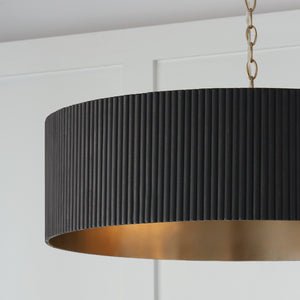 Reid 30.75'' Four Light Chandelier, Black Stain and Matte Brass Alt 5.jpg