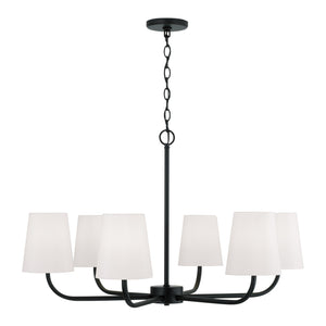 Brady 34.5'' Six Light Chandelier, Matte Black - Alternate Product Image 1.jpg