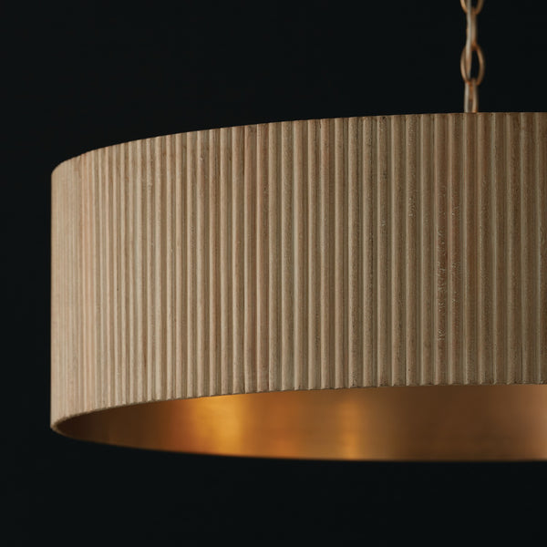 Reid 30.75'' Four Light Chandelier, White Wash and Matte Brass - Alternate Product Image 1.jpg