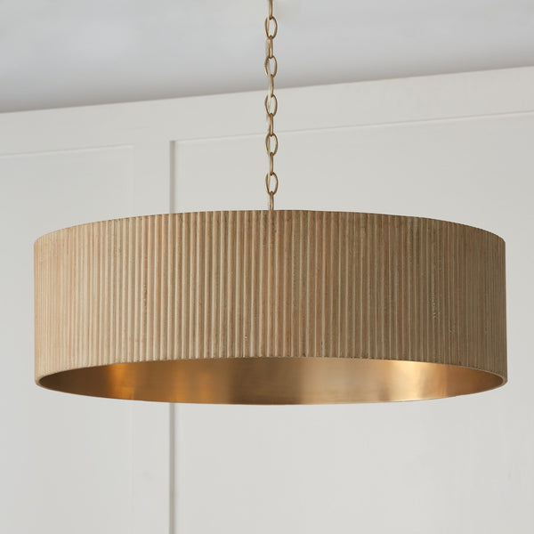 Reid 30.75'' Four Light Chandelier, White Wash and Matte Brass - Alternate Product Image 2.jpg