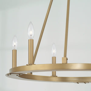 Piers 26'' Six Light Chandelier, Aged Brass - Alternate Product Image 1.jpg