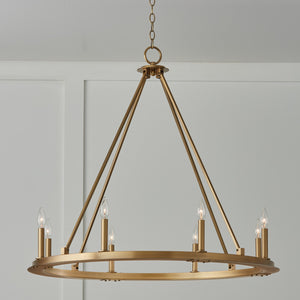 Piers 36'' Eight Light Chandelier, Aged Brass Alt 4.jpg