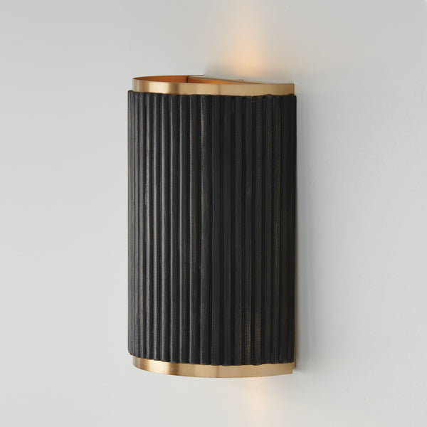 Reid 7.5'' Two Light Wall Sconce, Black Stain and Matte Brass - Alternate Product Image 2.jpg