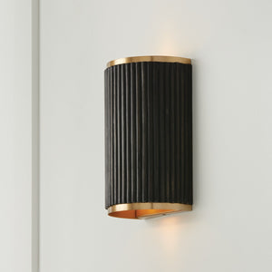Reid 7.5'' Two Light Wall Sconce, Black Stain and Matte Brass - Alternate Product Image 3.jpg