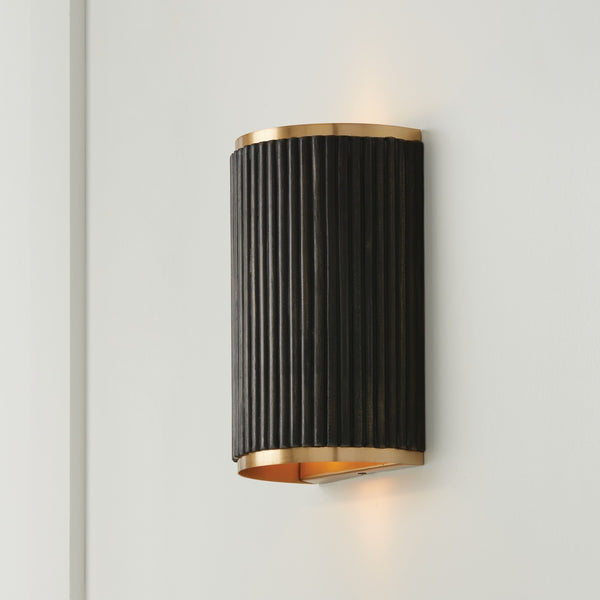Reid 7.5'' Two Light Wall Sconce, Black Stain and Matte Brass - Alternate Product Image 3.jpg
