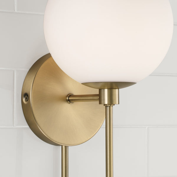 Cahya 6.5" One Light Wall Sconce, Aged Brass