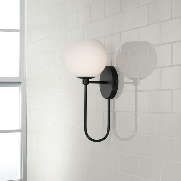 Cahya 6.5" One Light Wall Sconce, Matte Black