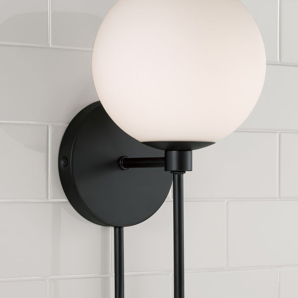 Cahya 6.5" One Light Wall Sconce, Matte Black