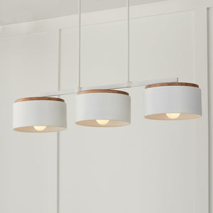 Aiden 12.25'' Three Light Island Pendant, Light Wood and White - Alternate Product Image 2.jpg