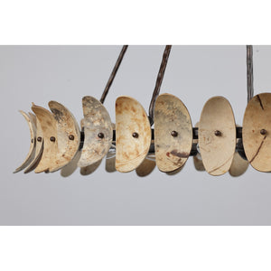 Monarch 36" Eight Light Chandelier, Champagne Mist with Coconut Shell