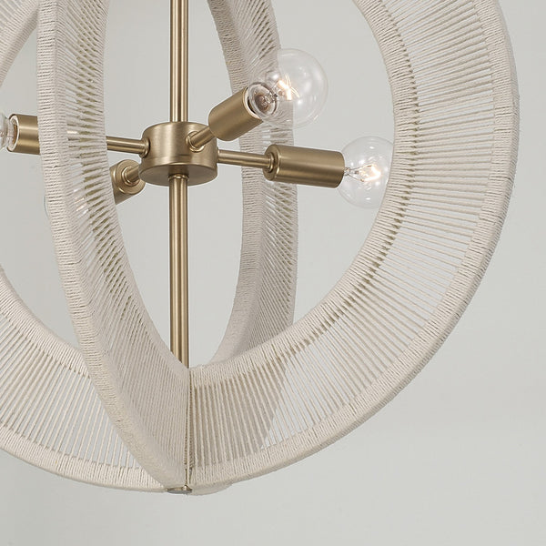 Bryn 18" Four Light Pendant, Matte Brass