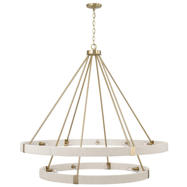 Bryn 48" 20 Light Chandelier, Matte Brass