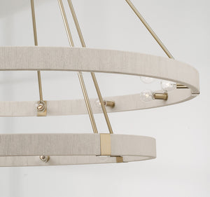 Bryn 48" 20 Light Chandelier, Matte Brass