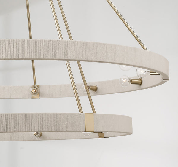 Bryn 48" 20 Light Chandelier, Matte Brass