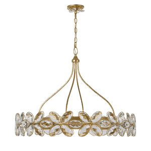 Marbella 36" Fourteen Light Chandelier, Gold Shimmer