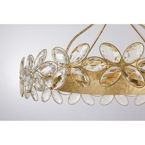 Marbella 36" Fourteen Light Chandelier, Gold Shimmer