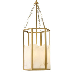 Veleta 22" Four Lights Medium Chandelier, Lacquered Brass